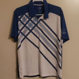 *Adidas* Golf Polo~ Blue/White Troon North~ Size M